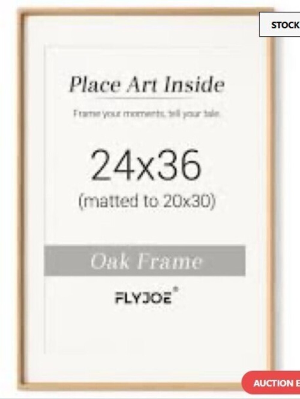 WALL FRAME-24X36-WOOD AND GLASS-CHERRY